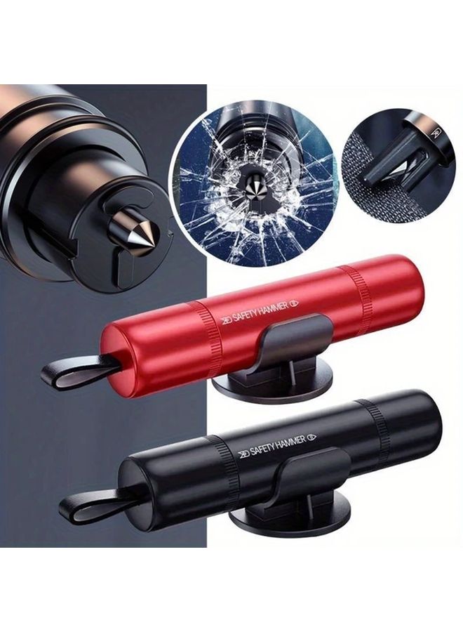 Black Car Safety Hammer Emergency Escape Tool Auto Glass Breaker Seat Belt Cutter - Image 1