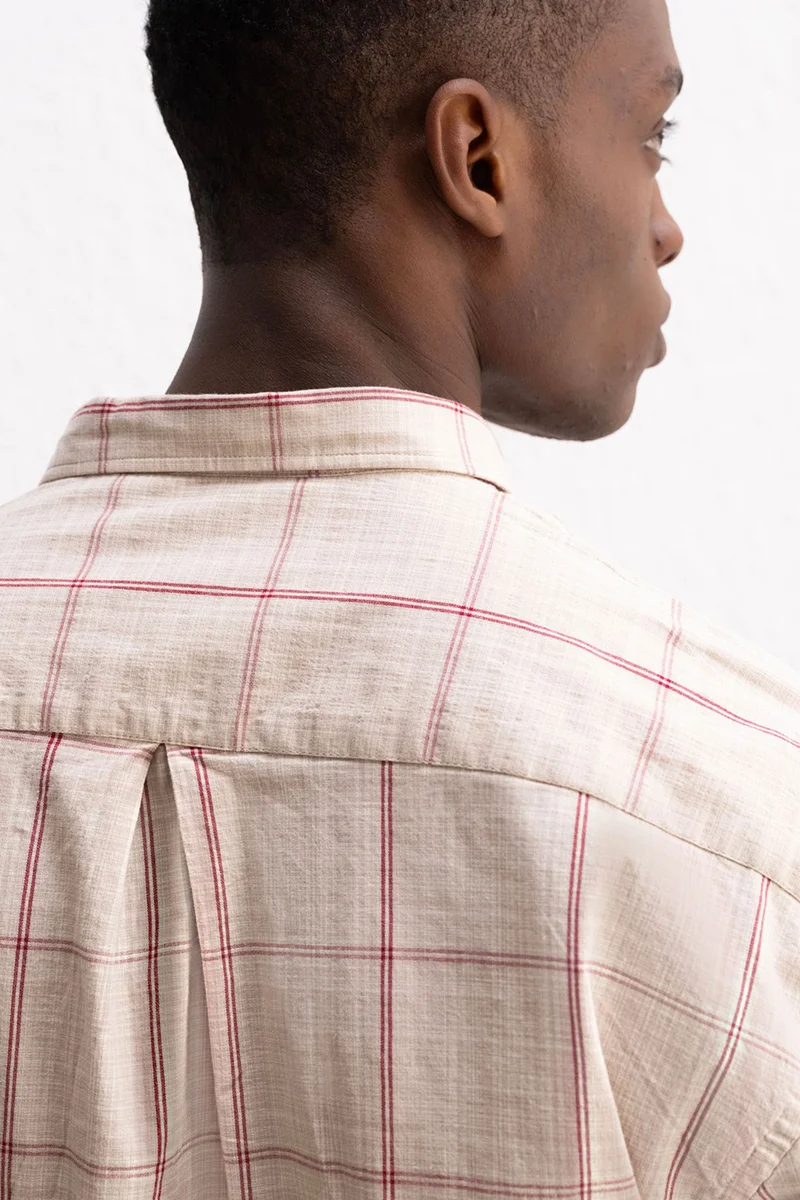 Giesto Beige Natural GIESTO Men's Cotton Stretch Shirt for Men | Best Price UAE