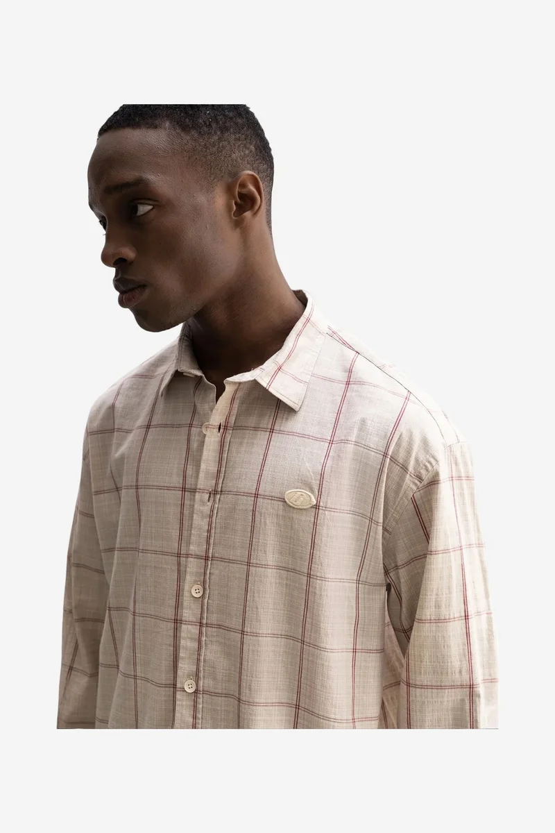 Giesto Beige Natural GIESTO Men's Cotton Stretch Shirt for Men | Best Price UAE