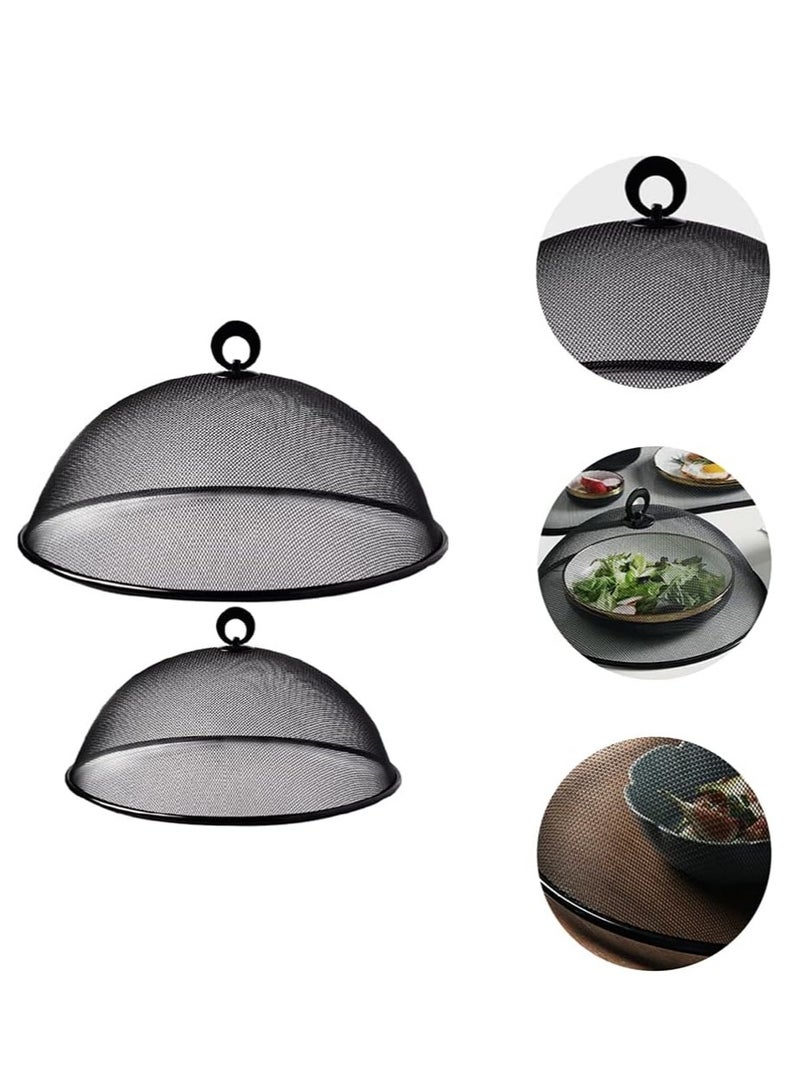 إيوشا Set of 2) 40cm Mesh Food Covers – Reusable Umbrella Tents for Insect & Dust Protection – Ideal for Kitchen, Picnic & Outdoor Use  - Image 2
