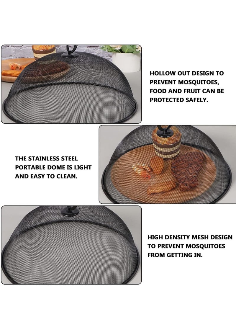 إيوشا Set of 2) 40cm Mesh Food Covers – Reusable Umbrella Tents for Insect & Dust Protection – Ideal for Kitchen, Picnic & Outdoor Use  - Image 4