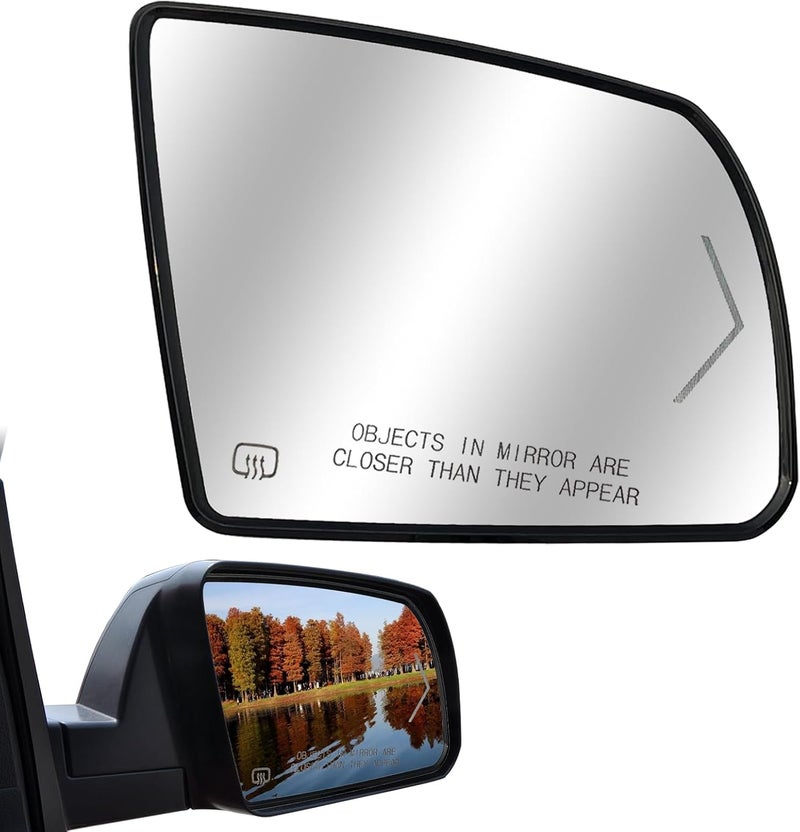 BSAMZO Passenger Right Side Heated Mirror for Toyota Sequoia and Tundra - Image 1