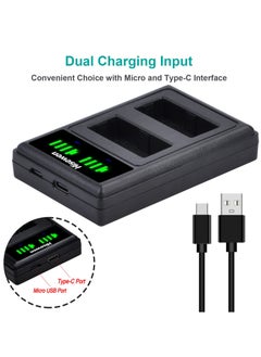 Excefore NP-W126 Battery Charger, LED Dual Charger for Fuji XT30, X100V, XS10, XT3, XA7, XE4, XPRO3, XT2, XT20, X100F, XA3, XA5, XPRO2  - Image 2