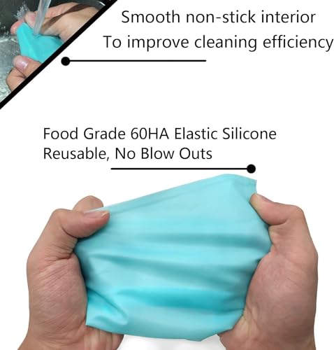Plateau ELK Piping Bags and Tips Set, 18" Reusable Piping Bags, Frosting Piping Kit for Baking with Pastry Bags and Tips, Standard Converters, Silicone Rings, Cake - Image 4
