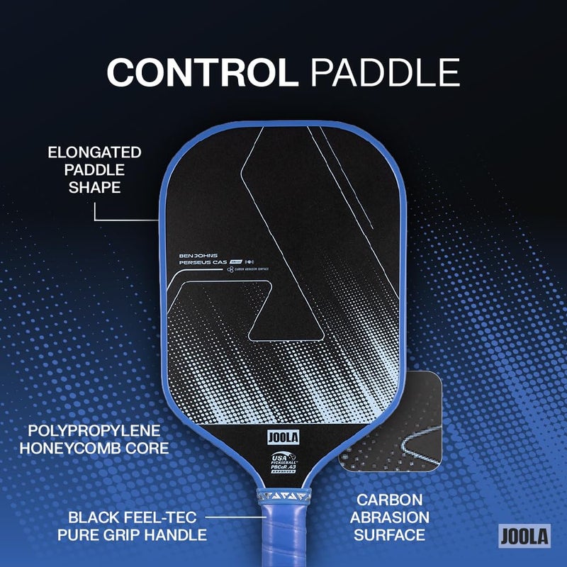 JOOLA Perseus 16mm Carbon Fiber Pickleball Paddle - CAS Surface Technology - Control & Power Paddle for Maximum Precision - USAP Approved - Aero Curve Design - Feel-Tec Pure Grip - NFC Chip Enabled - Image 3