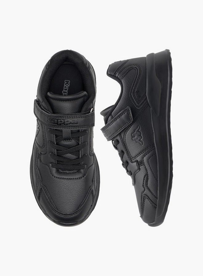 كابا أحذية مدرسية للأولاد بتفاصيل شعار وإغلاق بشريط لاصق - Image 3