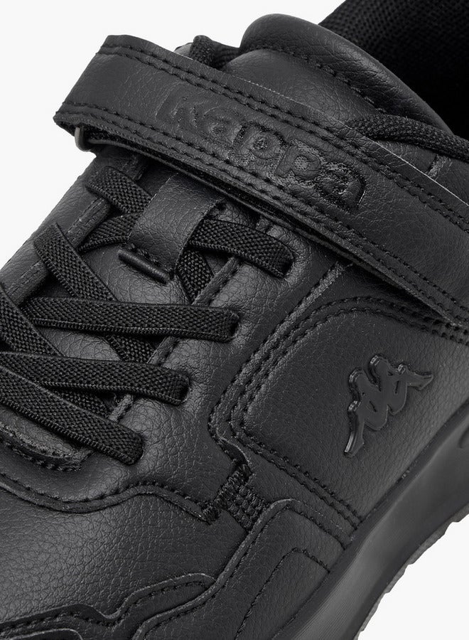 كابا أحذية مدرسية للأولاد بتفاصيل شعار وإغلاق بشريط لاصق - Image 4