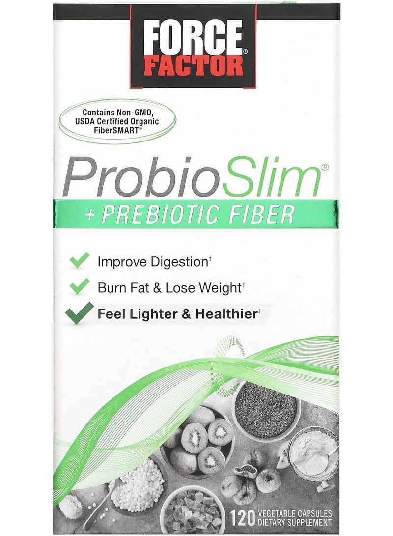 Force Factor ProbioSlim + Prebiotic Fiber 120 Vegetable Capsules