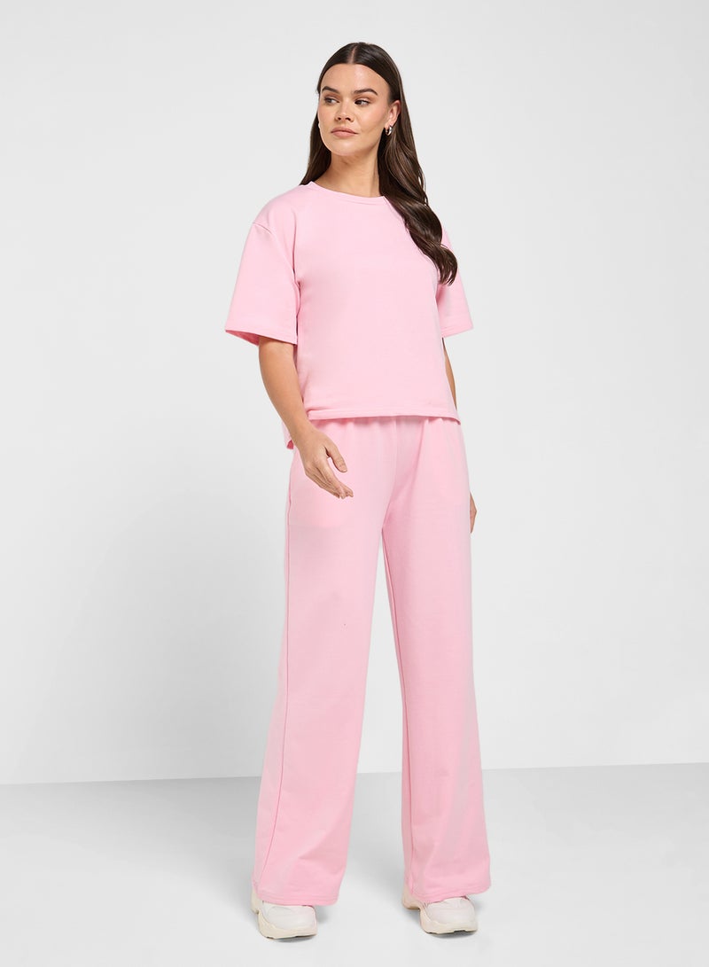Ginger Basics Oversize T-Shirt & Sweatpant Set - Image 1