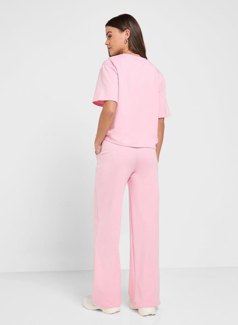 Ginger Basics Oversize T-Shirt & Sweatpant Set - Image 2
