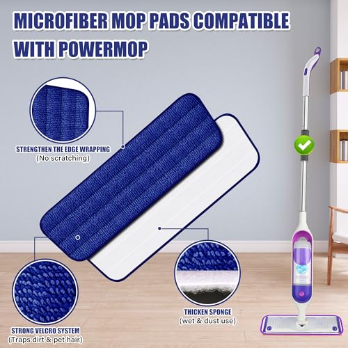 EXEGO Microfiber Spray Mop for Floors Cleaning: Wet Dry Hardwood Floor Mops with 3 Washable Reusable Pads for Swiffer Powermop - Flat Mop with Sprayer for Tile Wood Laminate Vinyl Marble - Image 3