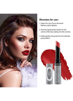 Fashion Colour Kissproof Non Transfer Lipstick Jazz Matte Finish 15H Stay Smudge Proof with Jojoba Seed Oil Caramel  - Image 3
