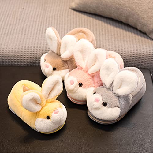 YILANLAN Women's Cute Bunny Animals Slippers Interesting Comfortable Furry Soft Plush Winter Season Home Slippers (5/5.5, Pink, 5) - Image 5