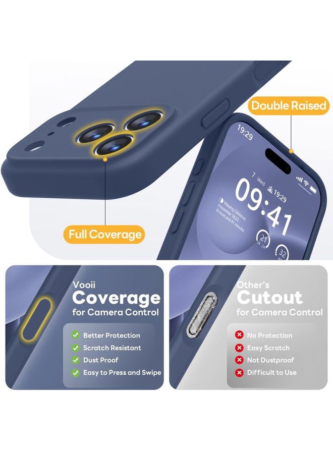 Vooii Magnetic Compatible with iPhone 17 Pro Max Case (Compatible with Magsafe) (Upgraded Camera Protection) Liquid Silicone Shockproof Full Body Protective Phone Cover for Women Men, Navy Blue, 6.9” - Image 5