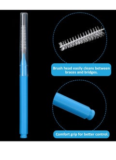 Patelai Patelai 100 Pieces Braces Brush for Cleaner Interdental Brush Toothpick Dental Tooth Flossing Head Oral Dental Hygiene Flosser Toothpick Cleaners Tooth Cleaning Tool(Bright Colors,Multiple Sizes)  - Image 4