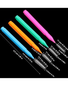Patelai Patelai 100 Pieces Braces Brush for Cleaner Interdental Brush Toothpick Dental Tooth Flossing Head Oral Dental Hygiene Flosser Toothpick Cleaners Tooth Cleaning Tool(Bright Colors,Multiple Sizes)  - Image 3