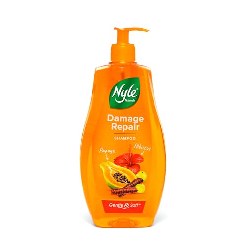 Nyle Naturals Damage Repair Anti Hairfall Shampoo, With Shikakai And Hibiscus,Gentle and soft shampoo, PH balanced and Paraben free, For Men and Women, 400ml - Image 1