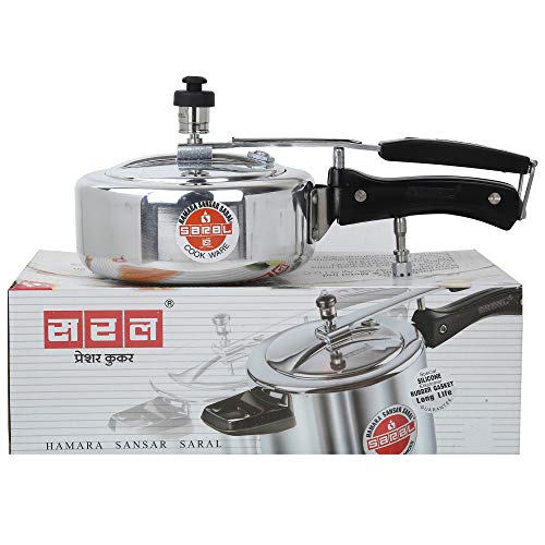 SARAL Pressure Cooker (Aluminium, Inner Lid), 1.5 liter, Silver - Image 1