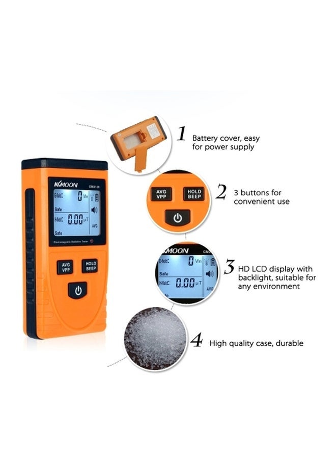 NIBEMINENT Digital Electromagnetic Radiation Tester Orange/Black - Image 2