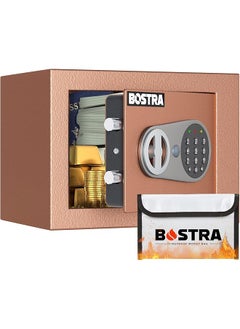 Fireproof Safe Box With Sensor Light And Fireproof Bag Money Safe Box With Digital Keypad Security Safe Box For Home 0.23 Cubic Small Safe With Keys And Pass Code For Cash Jewelry Gold