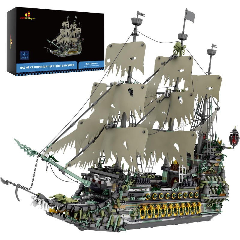 JMBricklayer Pirate Ship Building Set for Adults  Ghost Ship Flying Dutchman Model 5865 Pieces - Image 3