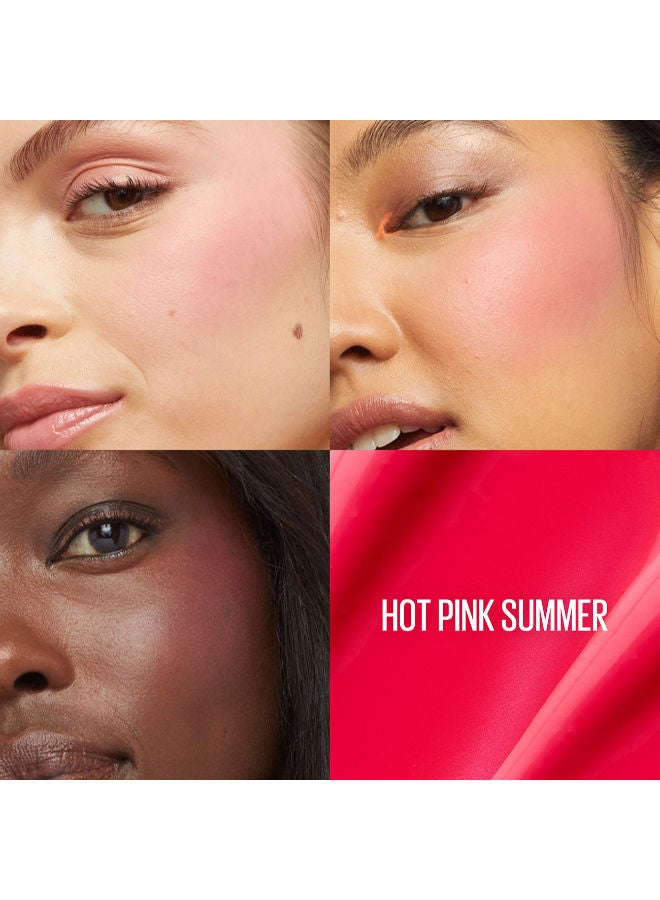 MAYBELLINE NEW YORK MAYBELLINE SUNKISSER 12H LONGWEAR MULTI-USE MATTE LIQUID BLUSH, SUNKISSER BRONZER, BLENDABLE, BUILDABLE, 31 HOT PINK SUMMER  - Image 3