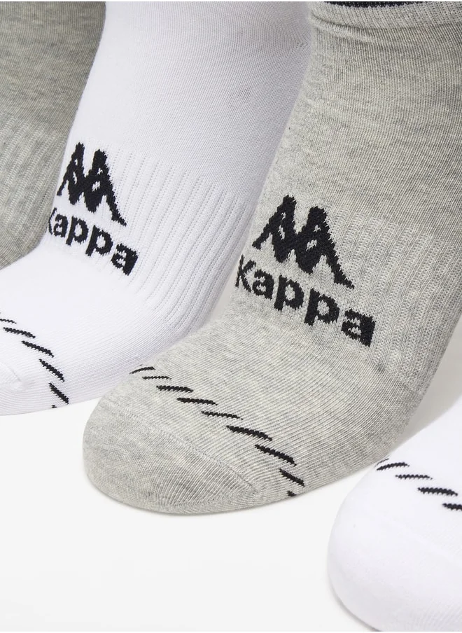 Kappa Logo Detail Ankle Length Sports Socks - Set of 5
