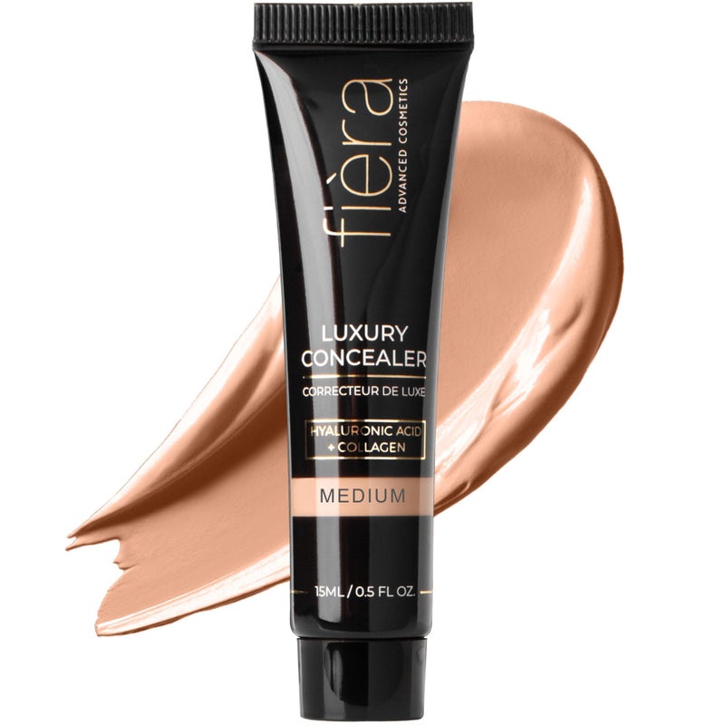 Fira Luxury Concealer  Foundation with AntiAging Ingredients  Full Coverage for Dark Circles Wrinkles Fine Lines and Spots AllDay Wear For Mature Skin  Medium 05 FL OZ  15 ML