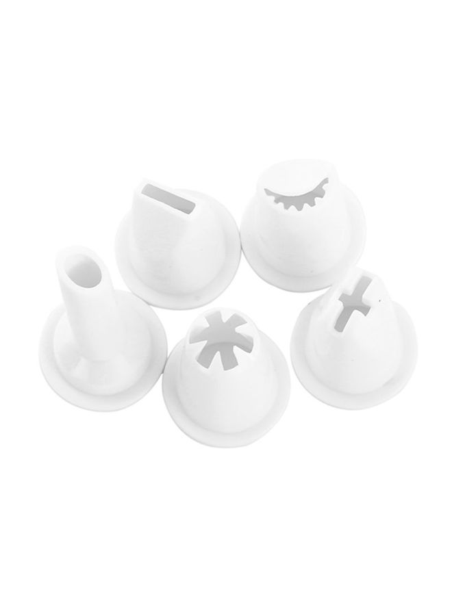 Royalford Icing Bag With 6 Nozzles Bake In Style 29.5Cm Pp And Eva 24.7X12X3.5Cm Multicolor White/Red - Image 5