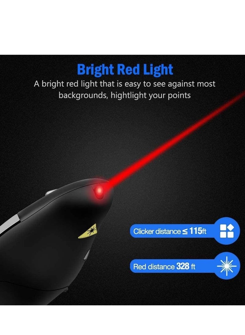 Generic - Presentation Clicker Wireless Presenter Remote Clicker for PowerPoint Presentation Remote, RF 2.4GHz USB Presentation Clicker PPT PowerPoint Clicker for Mac, Keynote, Computer, Laptop - Image 1