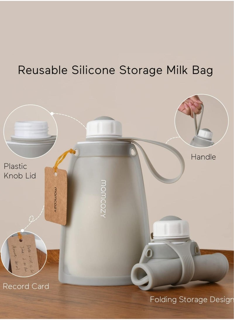 Momcozy Silicone Breast Milk Bags, Reusable Breastmilk Bags for Breastfeeding, 250ml Breast Milk Saver, Leakproof Milk Freezer Storing Pouches, BPA Free  - Image 4