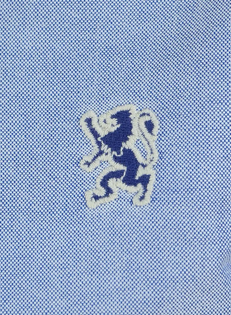 GIORDANO  Women’s Slim Fit Cotton Oxford Shirt | Acute Collar with Embroidery for Women | Best Price UAE