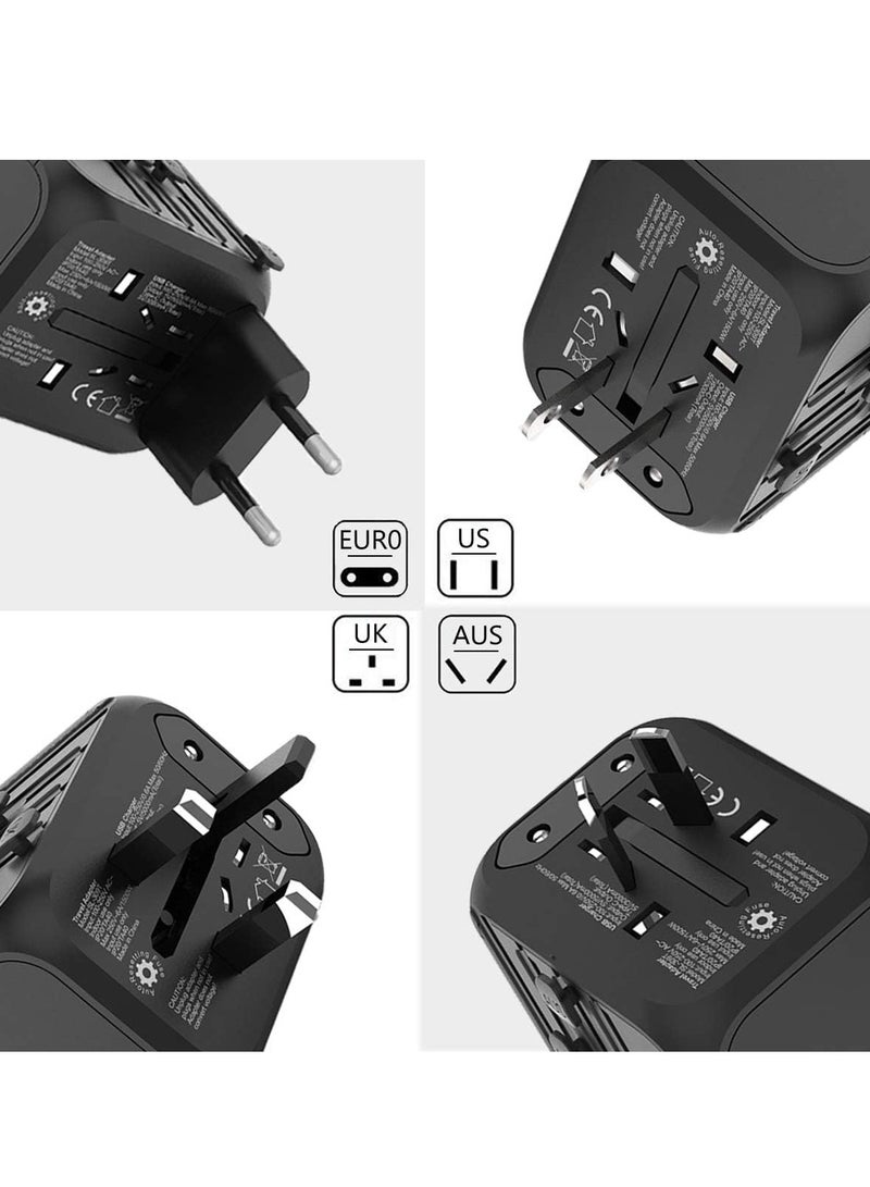 ELTRAZONE International Power Adapter – All-in-One Wall Outlet Adaptor Charger with High-Speed 2.4A 3 USB Ports & 3.0A Type-C, Worldwide Travel Plug Adapter for Universal Use - Image 2
