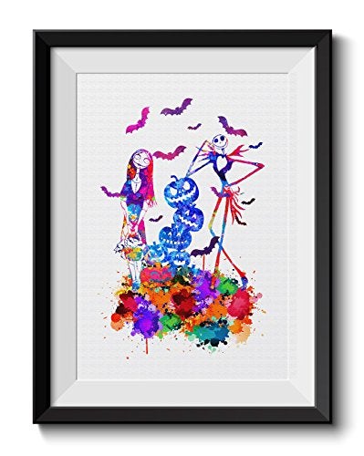 Uhomate 4 pcs Set Jack Sally Nightmare Before Christmas Abstract Art Home Canvas Wall Art Inspirational Quotes Wall Decor for Living Room for Bedroom M032 (8X10) - Image 5