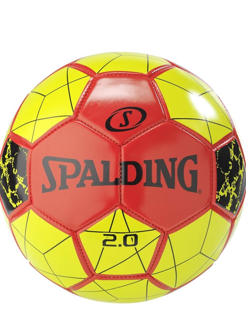 SPALDING 2.0 Red/Yellow Soccer Ball, Size 5 – High-Quality Performance - Image 1