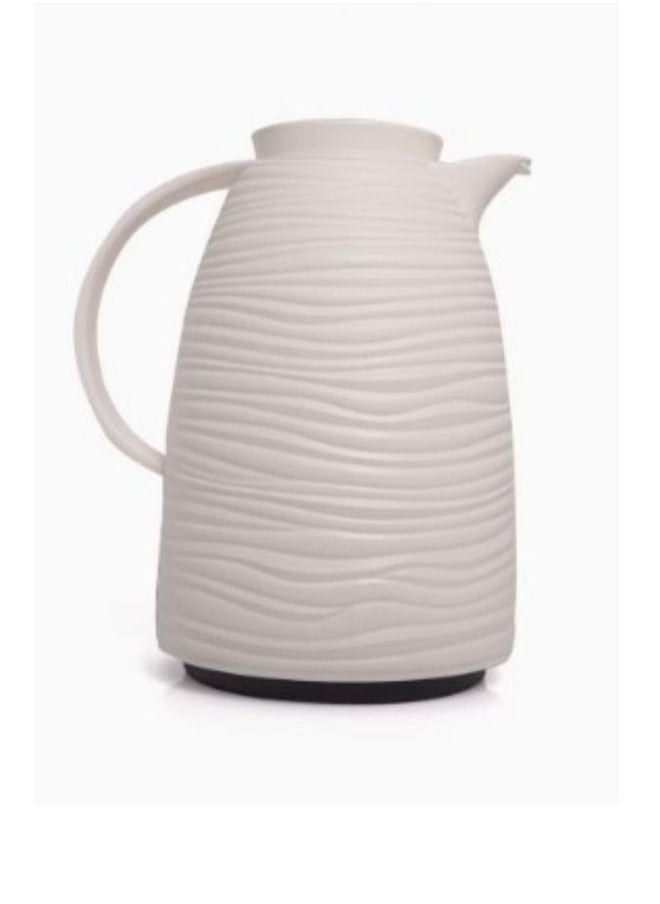BASURRAH - Tea Thermos Corrugated White - Image 1