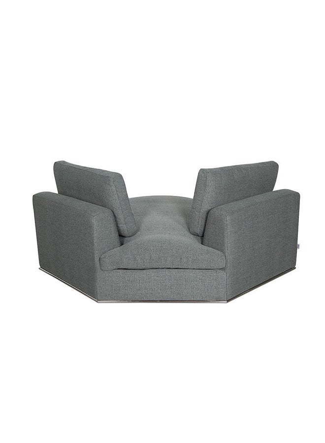 DANUBE HOME Paddington Corner Wedge Fabric Modular Sofa Modern Design Two Seat Sofas Comfortable Living Room Furniture L 150 x W 150 x H 66 cm Teal Green  - Image 1