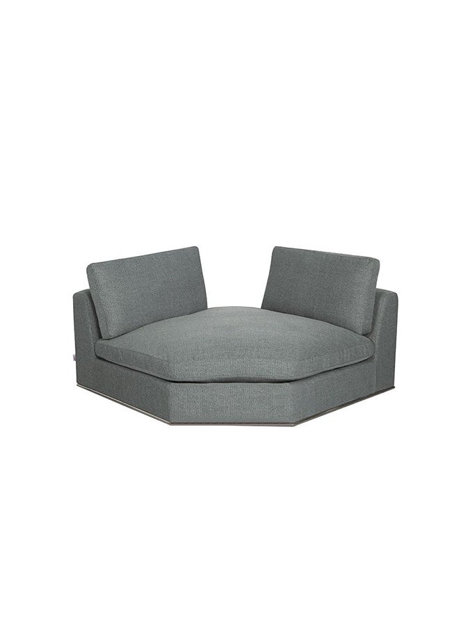 DANUBE HOME Paddington Corner Wedge Fabric Modular Sofa Modern Design Two Seat Sofas Comfortable Living Room Furniture L 150 x W 150 x H 66 cm Teal Green  - Image 2