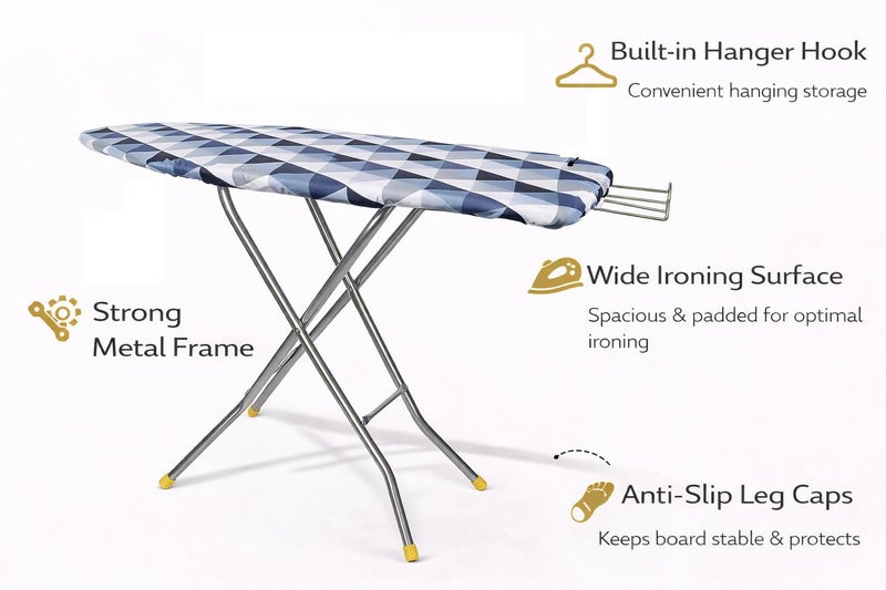 Maanit Wooden Heavy Self Standing Ironing Board/Table 18 Inch | Foldable Portable Iron Board with Iron Stand | Strong Stable Base for Home Use - Image 2
