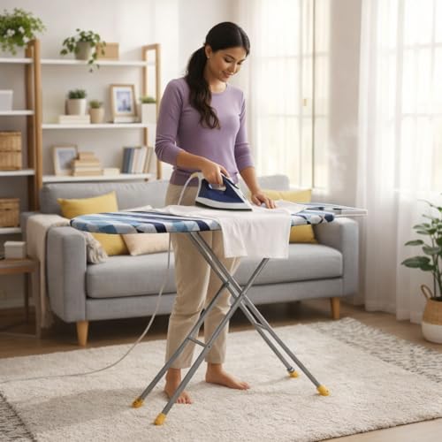 Maanit Wooden Heavy Self Standing Ironing Board/Table 18 Inch | Foldable Portable Iron Board with Iron Stand | Strong Stable Base for Home Use - Image 1
