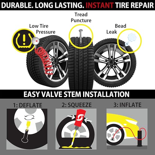 TireJect Automotive Sedan/Crossover/Truck 2-in-1 Tire Sealant & Bead Sealer Kit for tire repair of leaks and punctures - Image 5