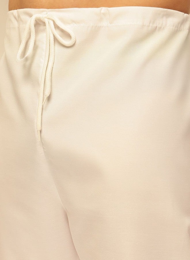 Sojanya Embroidered Silk Blend Kurta with Pyjamas for Men - Image 3