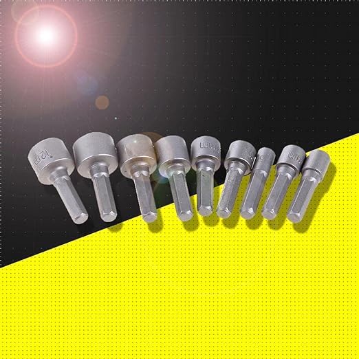 NityaEcommerce NITYA 9pcs 5mm13mm Professional Magnetic Nut Driver Bits Set Metric Socket 14 Hex Shank Impact Drill Bit Adapter For Power Tools - Image 2