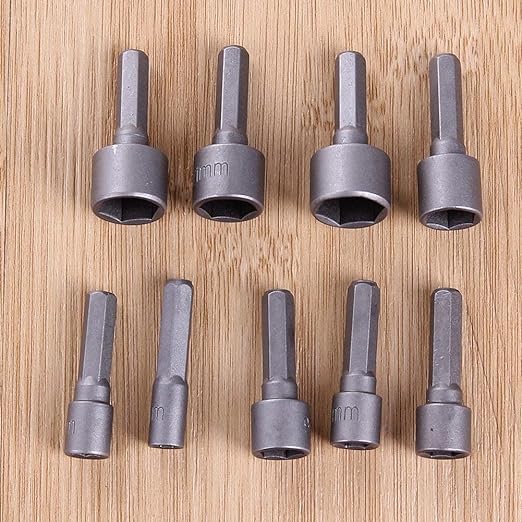 NityaEcommerce NITYA 9pcs 5mm13mm Professional Magnetic Nut Driver Bits Set Metric Socket 14 Hex Shank Impact Drill Bit Adapter For Power Tools - Image 3