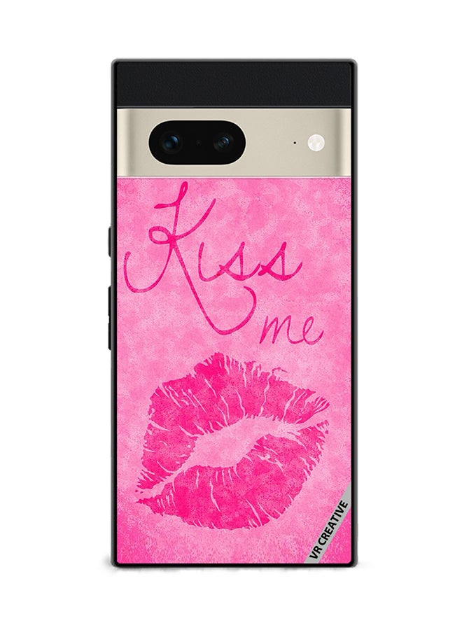 VR CREATIVE Protective Case Cover For Google Pixel 7 Kiss me Pink Design Multicolour - Image 1