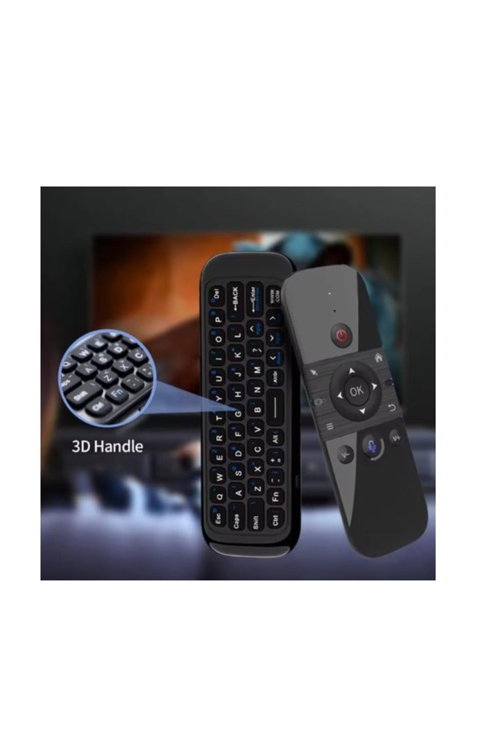 W1 2.4G Wireless Air Mouse and Keyboard Remote Control with 6-Axis Gyroscope Sensor, Infrared Learning, and USB Receiver – Compatible with Android TV Box & Smart TVs - Image 3