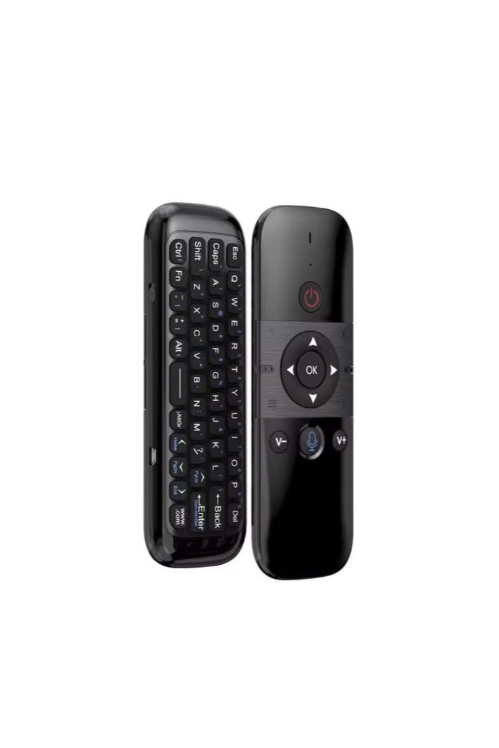 W1 2.4G Wireless Air Mouse and Keyboard Remote Control with 6-Axis Gyroscope Sensor, Infrared Learning, and USB Receiver – Compatible with Android TV Box & Smart TVs - Image 1