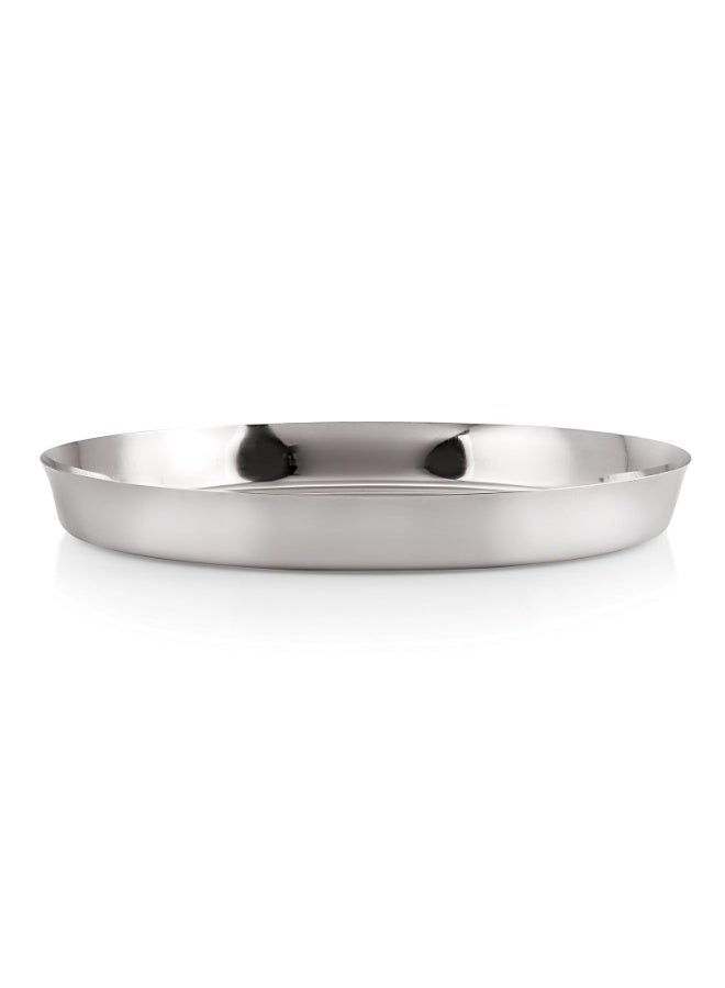 HAZEL Stainless Steel Plates Set for Dinner & Lunch Set of 2 - Image 3