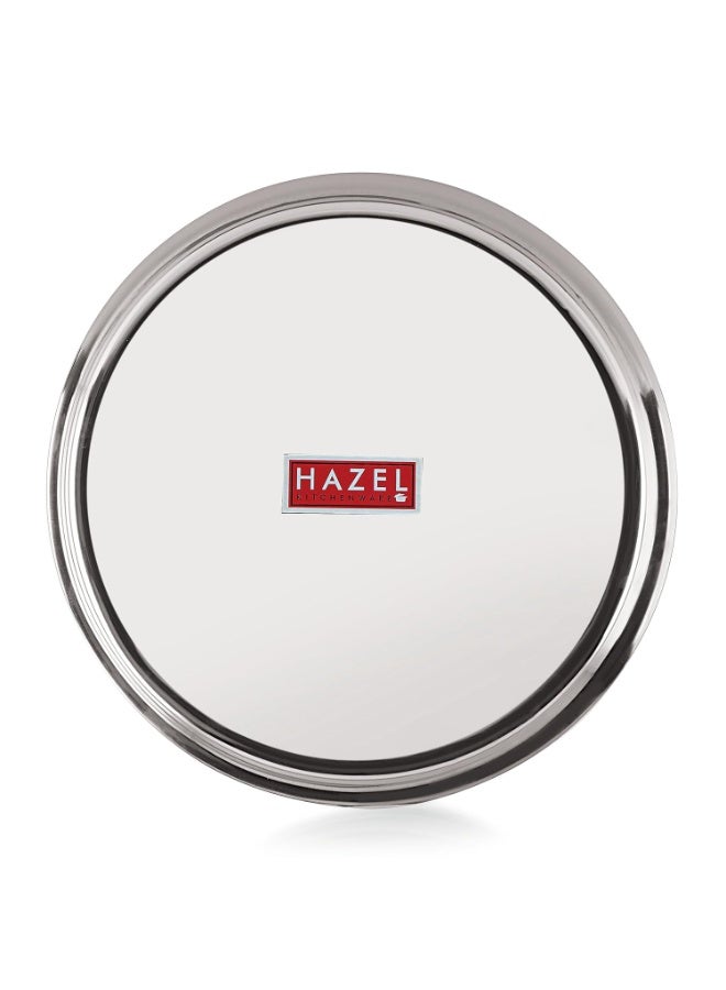 HAZEL Stainless Steel Plates Set for Dinner & Lunch Set of 2 - Image 2