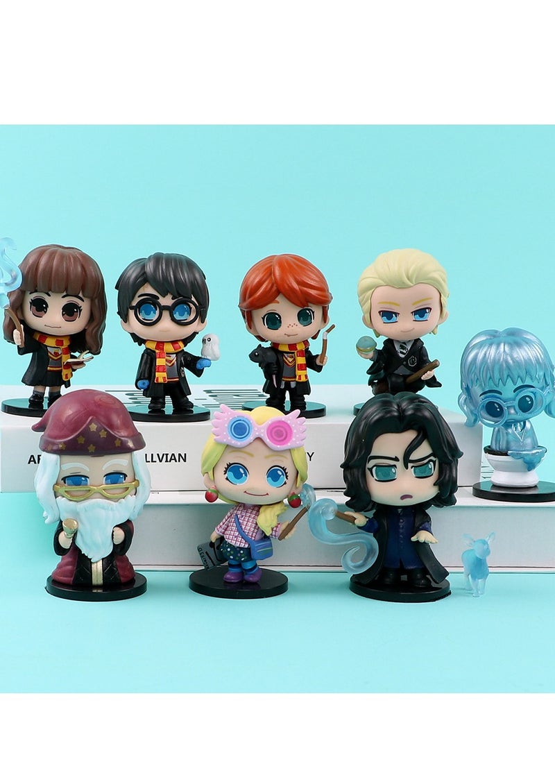 Harry Potter Collectible Figure Set of 8  Miniature Hermione Ron  Harry Potter Model Figurines  Display Pieces Perfect for Magical World Collectors - Image 4